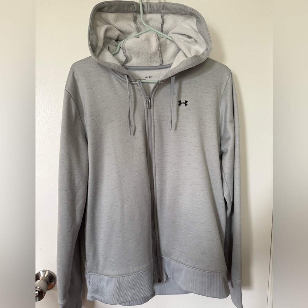 Under Armour Gray Zip Up Sweater with Hood